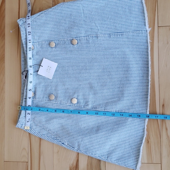 ZARA Denim striped skirt - Picture 8 of 11